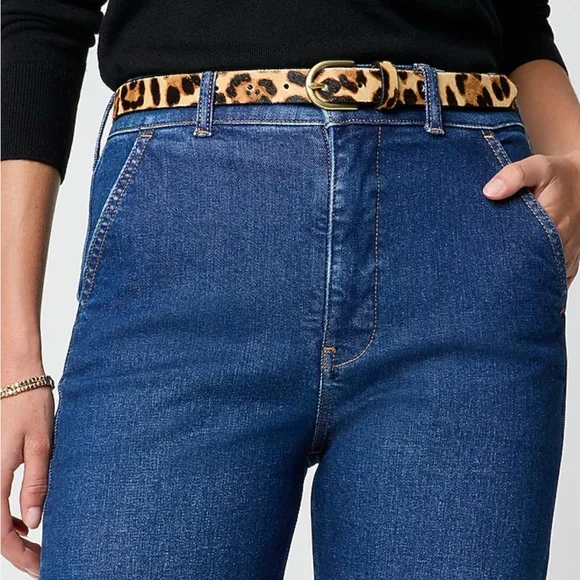 J. Crew Factory Dark Blue High-Rise Trouser Jeans - Picture 2 of 12